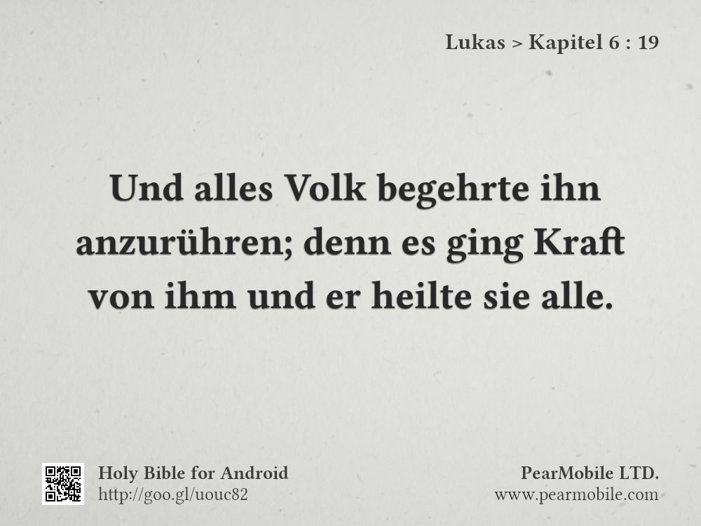 Lukas, Kapitel 6:19